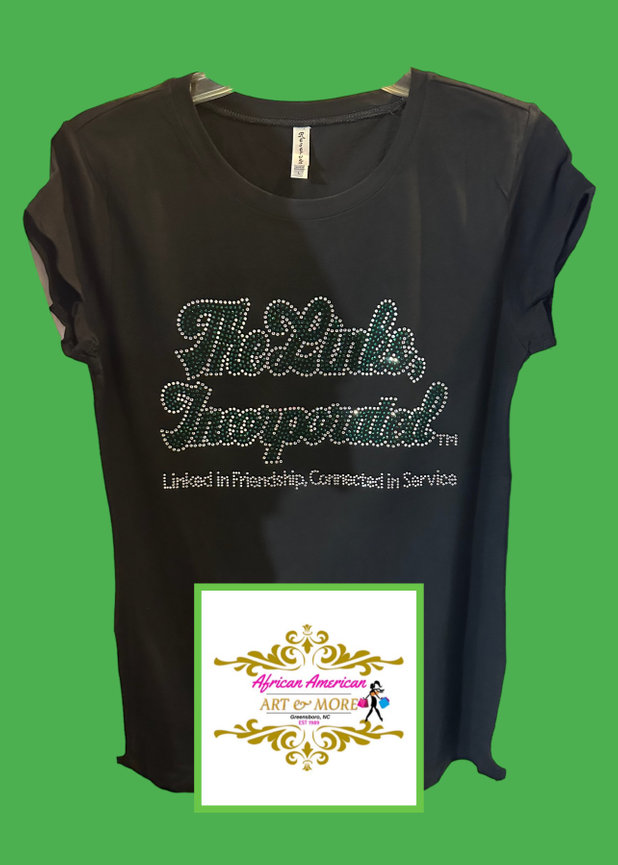 Links Script Bling Tee (Black)