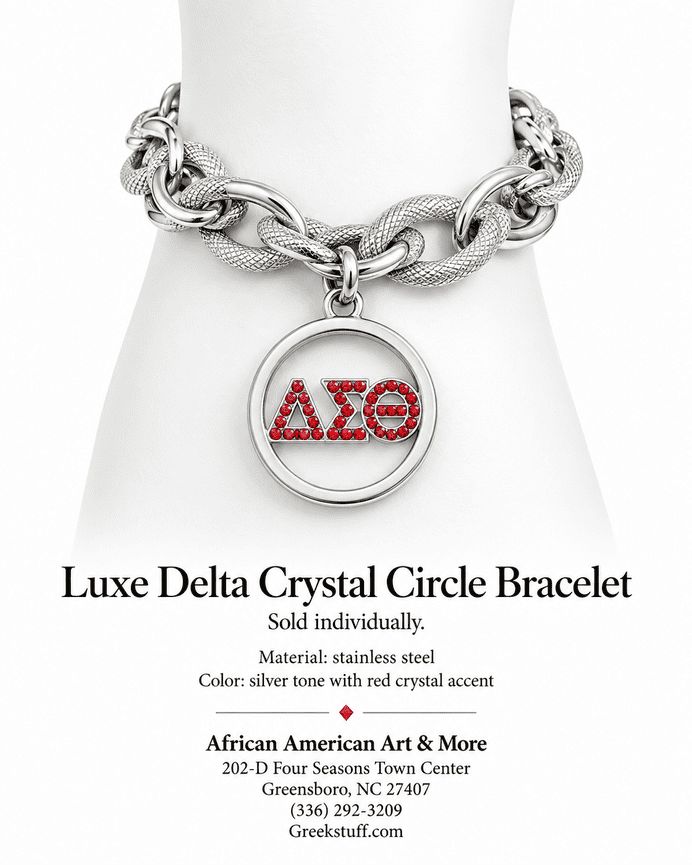 Luxe Delta Crystal Circle Bracelet (Silver)