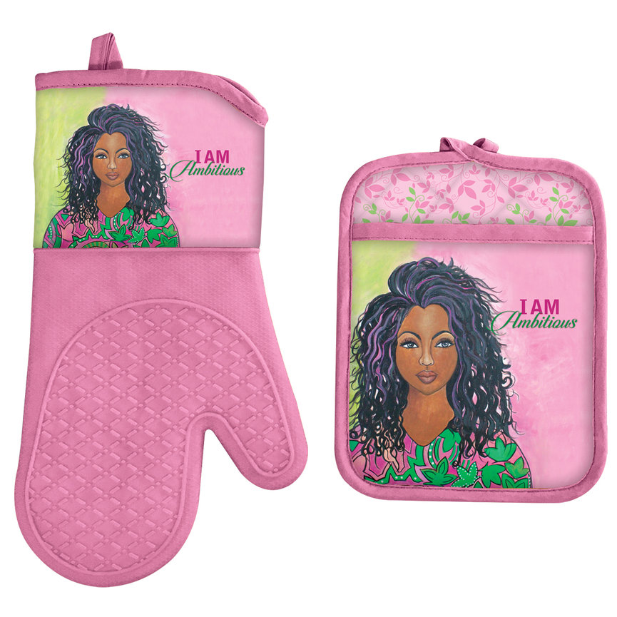 I Am Ambitious Oven Mitt & Pott Holder Set