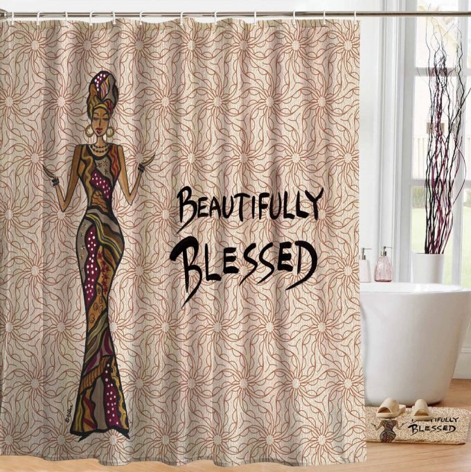 Beautifully Blessed Designer Shower Curtains Greekstuff