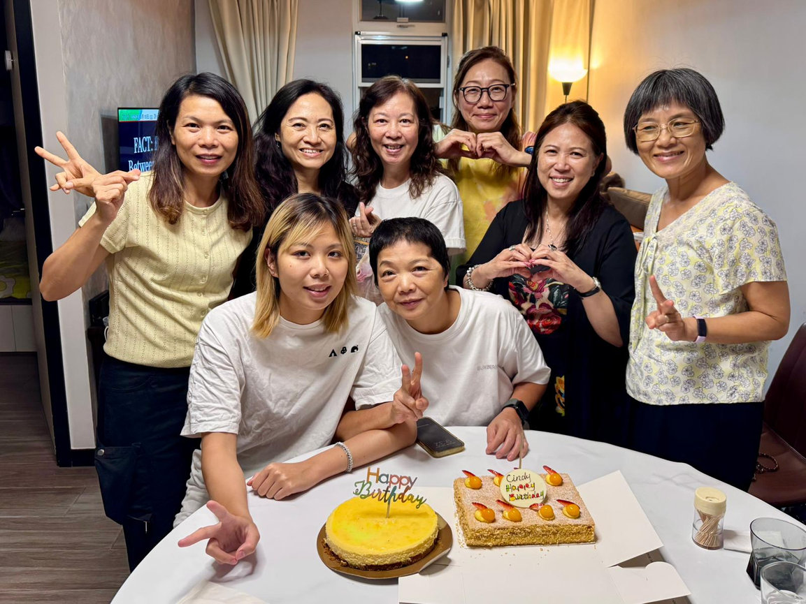 Celebrating Cindy's birthday