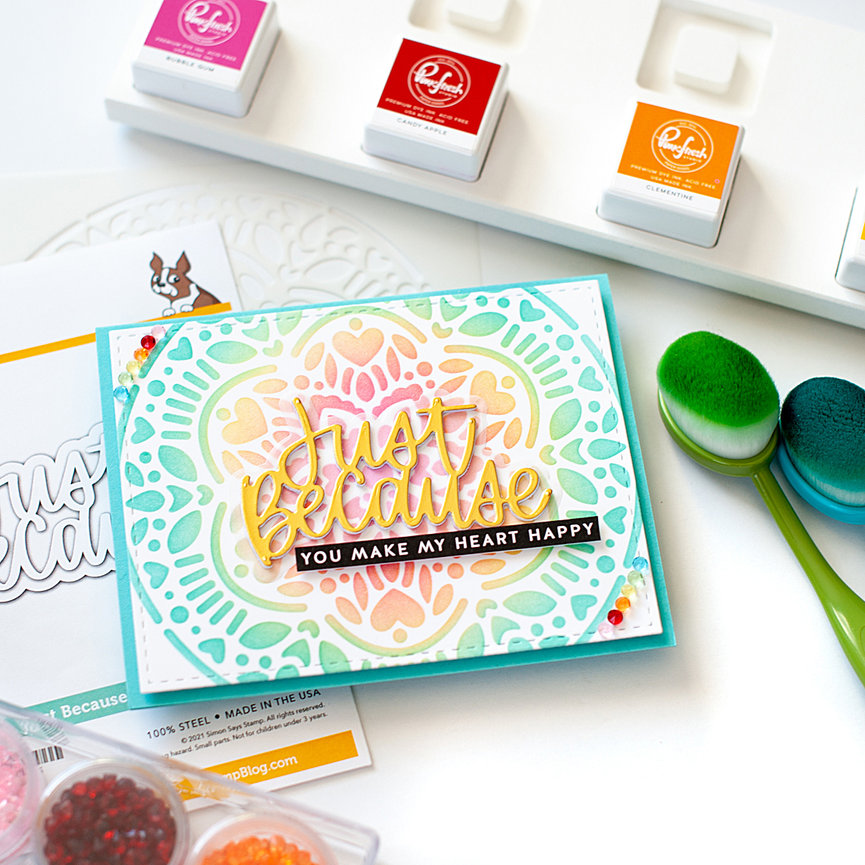 Just Because card featuring Simon Says Stamp goodies - Lea Lawson Creates