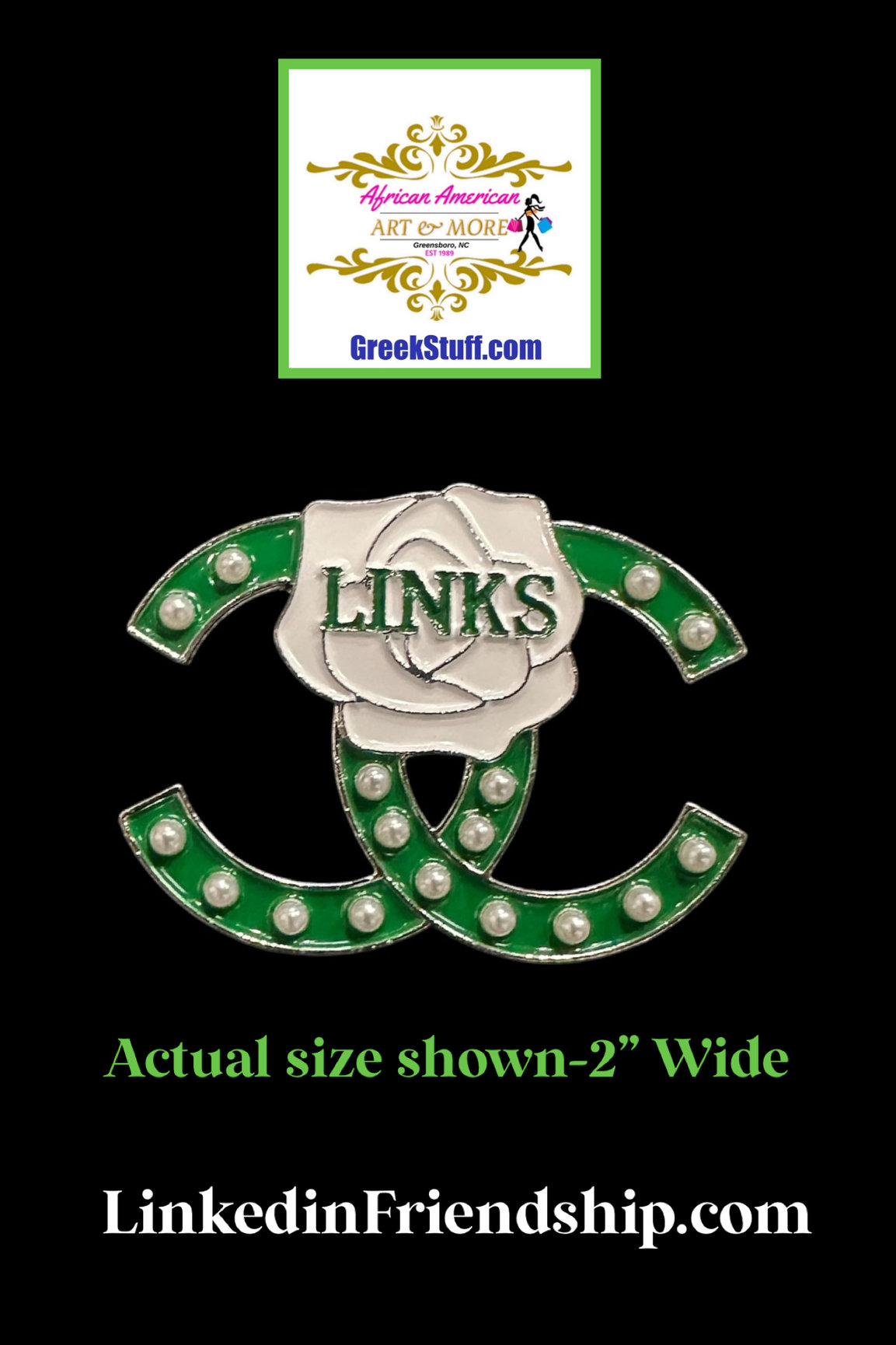 LINKS CC LOGO LAPEL PIN - GreekStuff