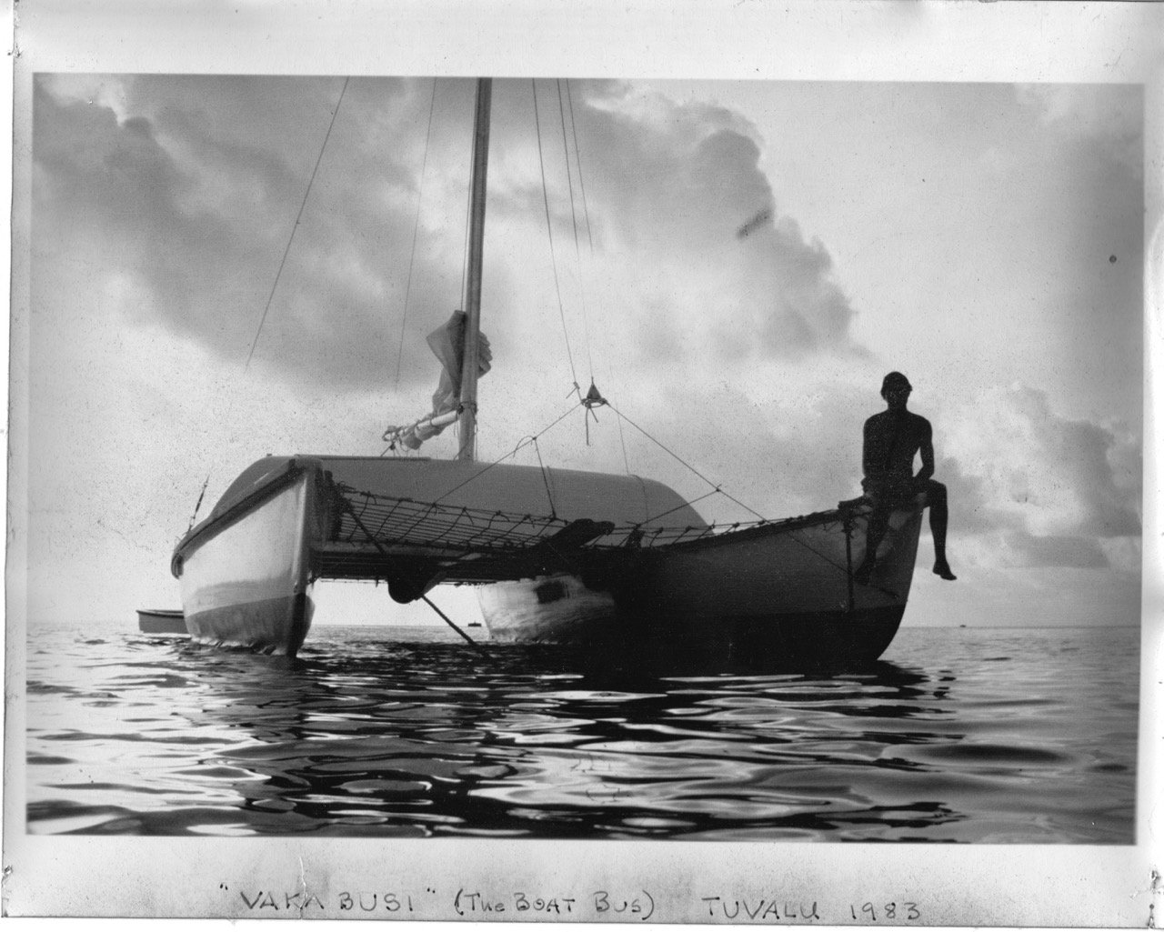 Jim Brown and his trimaran
