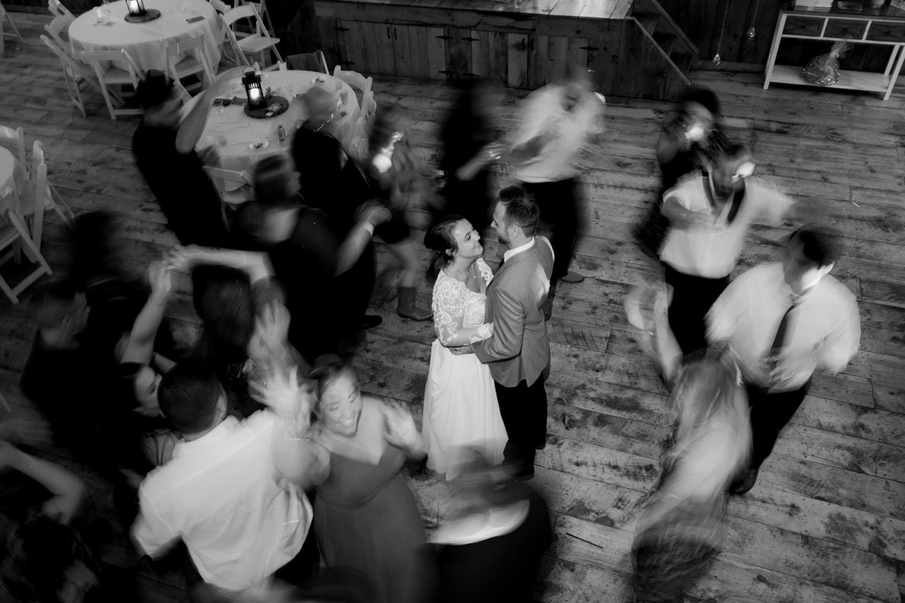 Bride and Groom Dancing at Wood Acres Farm Wedding in CT